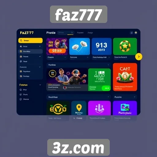 Interface do usuário do Faz777 é intuitiva